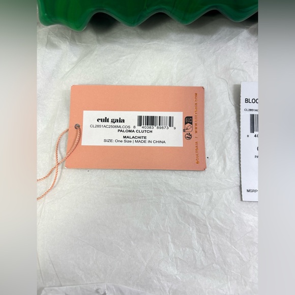 Cult Gaia Paloma Clutch. Malachite/Gold. - Picture 15 of 17